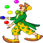 Clown Juggling 08 Clip Art