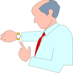 Checking Time Clip Art