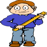 Man with Ruler Clip Art