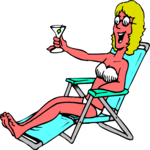 Sunbathing 18 Clip Art