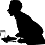 Silhouettes, Man Eating