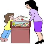 Buying Gift for Mom Clip Art