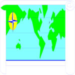 Scroll Map Clip Art