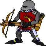 Soldier with Crossbow 1 Clip Art