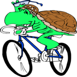 Cyclist - Turtle Clip Art