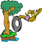 Dog Diving Clip Art