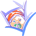 Baby & Pacifier 2 Clip Art