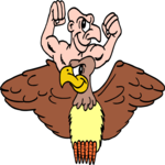 Man & Eagle Clip Art