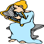 Harpist 1 Clip Art