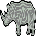 Rhino 04 Clip Art