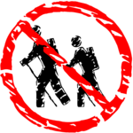 Hiking Not Allowed Symbol Clip Art