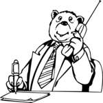 Business Bear Clip Art