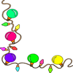 Ornaments & Lights Corner 4 Clip Art