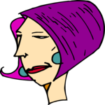 Purple Hair 1 Clip Art