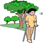 Walking in Park 2 Clip Art