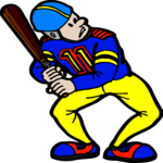 Baseball - Player 37 Clip Art