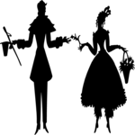 Silhouettes, Couple Courting