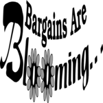 Bargains are Blooming Clip Art