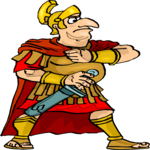 Roman Soldier - Serious Clip Art