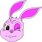 Bunny Winking Clip Art