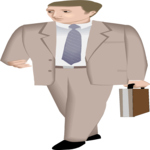 Businessman & Briefcase 4 Clip Art