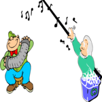 Recycling Musical Notes Clip Art