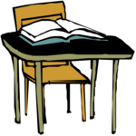 Book on Desk Clip Art