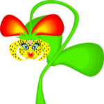 Flower with Face 1 Clip Art