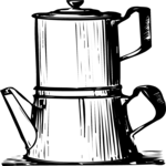Antique Style Coffee Pot 1 Clip Art
