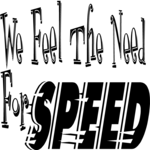 Feel the Need for Speed 1 Clip Art