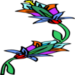 Flower Border 024 Clip Art