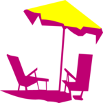 Beach Chairs & Umbrella