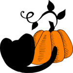 Pumpkin & Cat 4 Clip Art