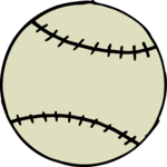 Baseball - Ball 09 Clip Art