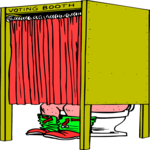 Voting Booth 09 Clip Art