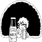 People, Girl Drinking Milk