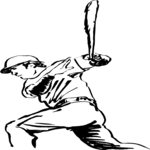 Baseball - Batter 17 Clip Art