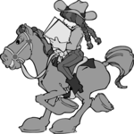 Girl on Horse Clip Art