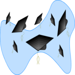 Caps Flying Clip Art