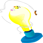 Light Bulb - Smiling Clip Art