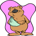 Bear - Broken Arm Clip Art