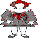 Girl in Dress 21 Clip Art