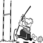 T & F - Pole Vaulter 03 Clip Art