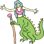 Woman-Dinosaur