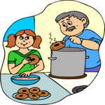 Making Doughnuts Clip Art