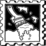 Paintbrush Stamp Clip Art
