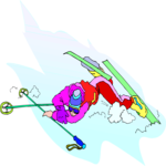 Skier 64 Clip Art