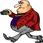 Man with Pager Clip Art