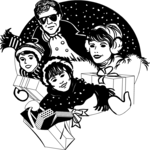 Family Shopping Clip Art