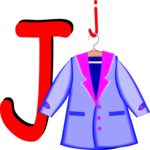 Playful J Clip Art